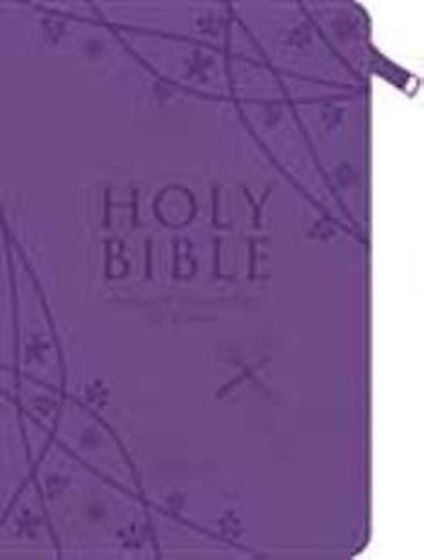Picture of ESV ANGLICISED COMPACT PURPLE ZIP IMITATION LEATHER