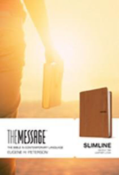 Picture of MESSAGE SLIMLINE TAN LEATHER LOOK