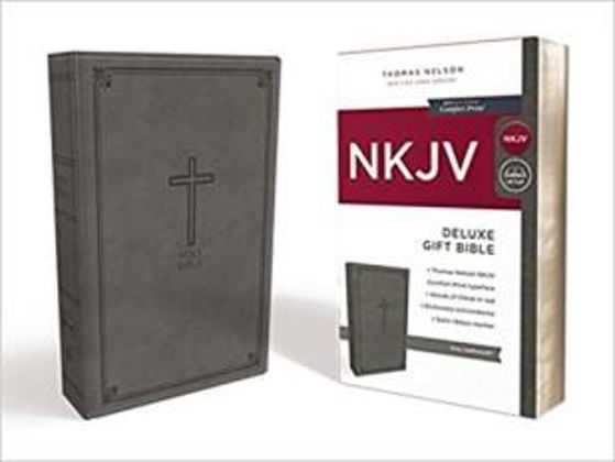 Picture of NKJ GIFT AWARD DELUXE GIFT & AWARD BIBLE RED LETTER  GREY