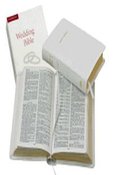 Picture of KJV WEDDING BIBLE WHITE IMITATION LEATHER KJ12W