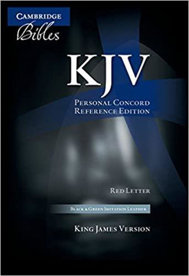 Picture of KJV KING JAMES PERSONAL CONCORDANCE BLACK & GREEN IMITATION LEATHER