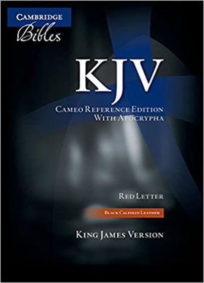 Picture of KJV CAMEO REFERENCE BIBLE BLACK CALFSKIN LEATHER WITH APOCRYPHA