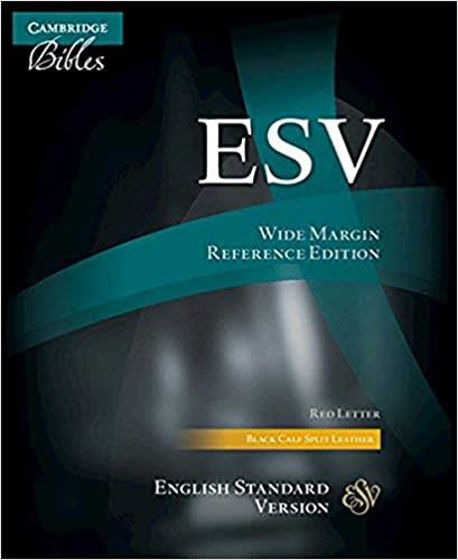 Picture of ESV WIDE MARGIN REFERENCE BIBLE BLACK CALFSPLIT LEATHER