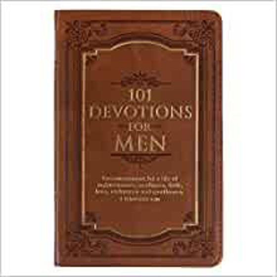 Picture of 101 DEVOTIONS FOR MEN BROWN IMITATION LEATHER