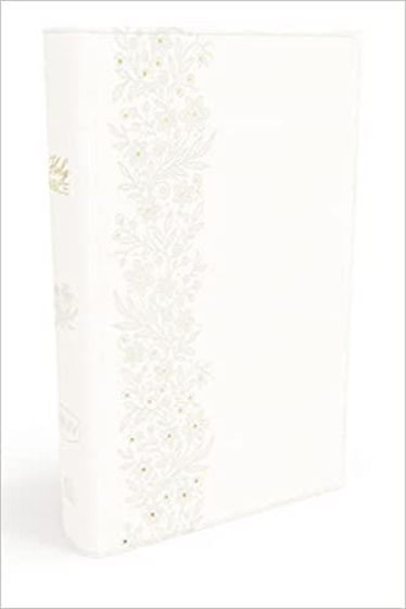 Picture of NKJV COMFORT PRINT BRIDE BIBLE WHITE IMITATION LEATHER