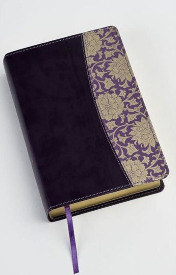 Picture of NKJV STUDY BIBLE FOR WOMEN: Plum and Lilac Floral, Imitation Leather, Personal Size Edition
