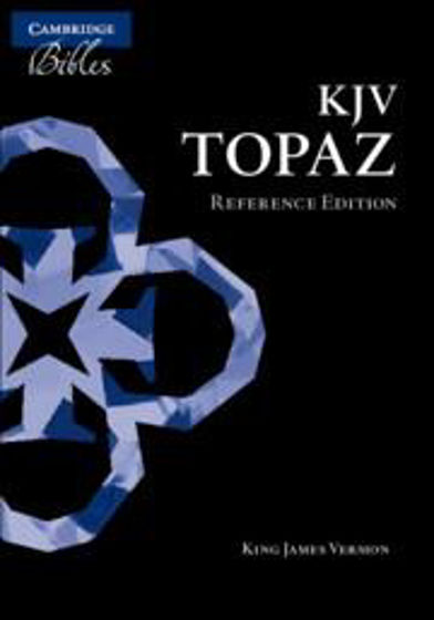 Picture of KJV TOPAZ REFERENCE DARK BLUE GOATSKIN LEATHER